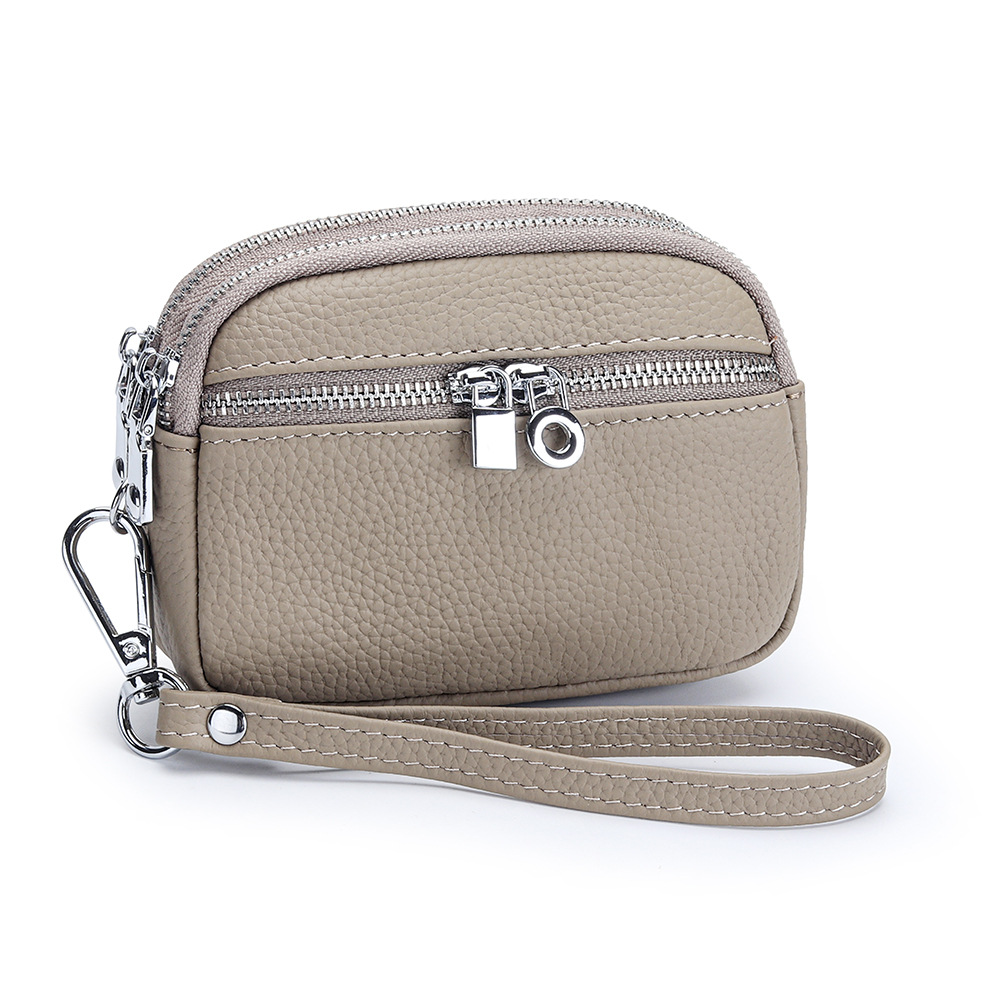 Women'S Bags Top 10 - Echtleder-Kartenhalter mit Doppelreißverschluss, Große Kapazität Münzbörse,