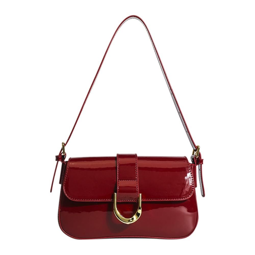 Women Bags Zara - Klassische PU-Leder-Hufeisenschnalle, lässige Umhängetasche, einfarbig, kleine