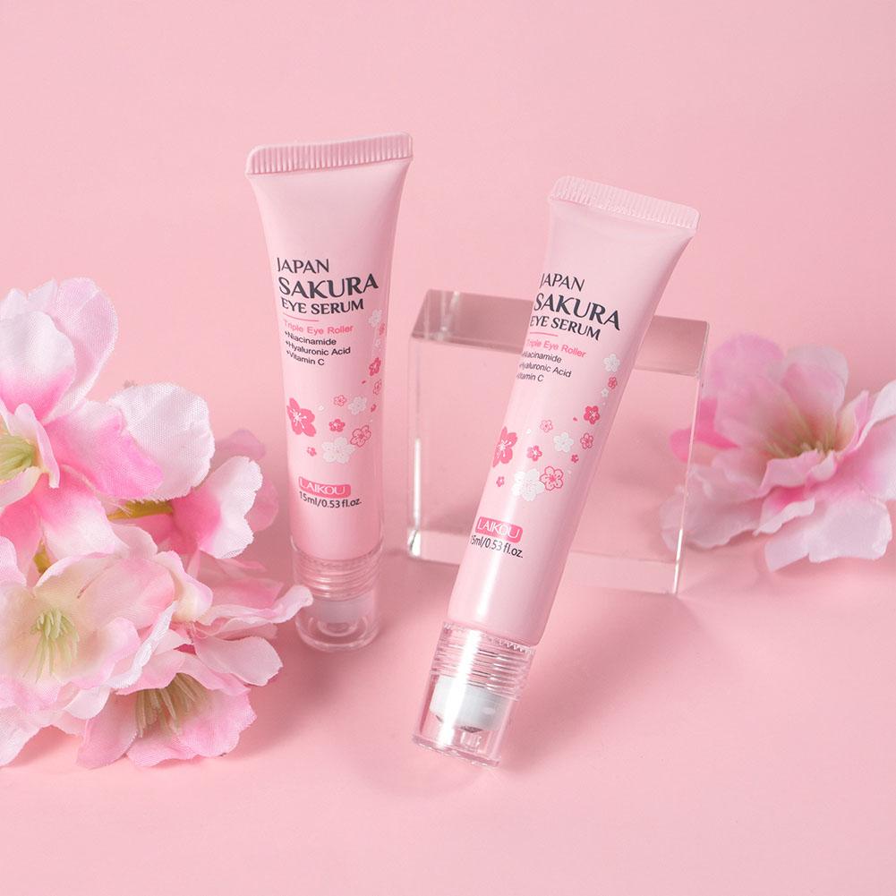 Women Bags Under Eyes - 15ml Sakura Roller Augenserum gegen Schwellungen,