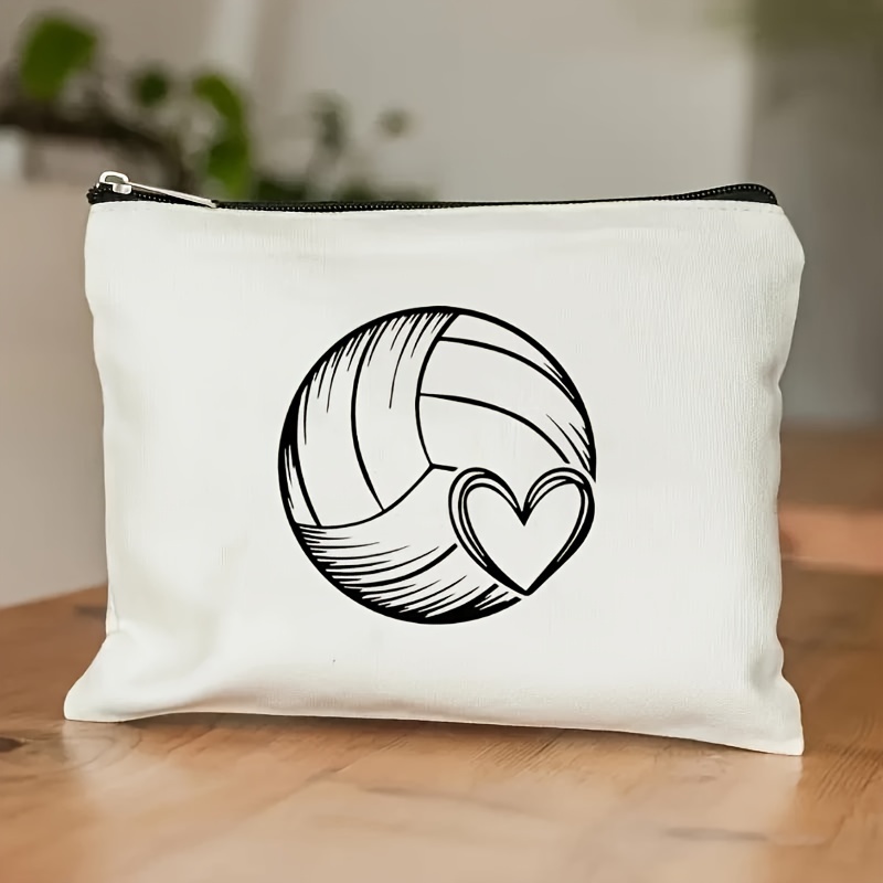 Women Bags In Amazon - Eine Make-up-Tasche mit Volleyball-Motiv – süße