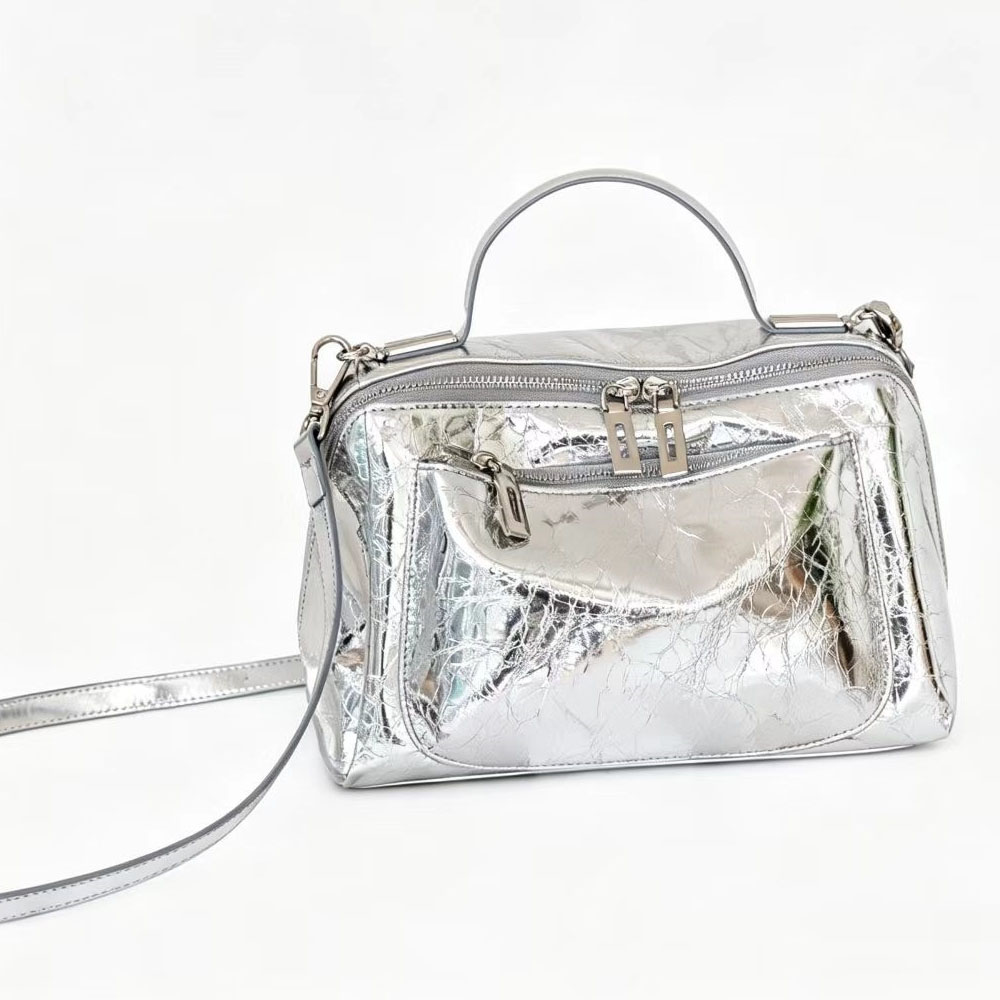 Women'S Bags Top 10 - Mehrfach-Taschen-Handtasche aus Rindsleder für Damen, glänzende,