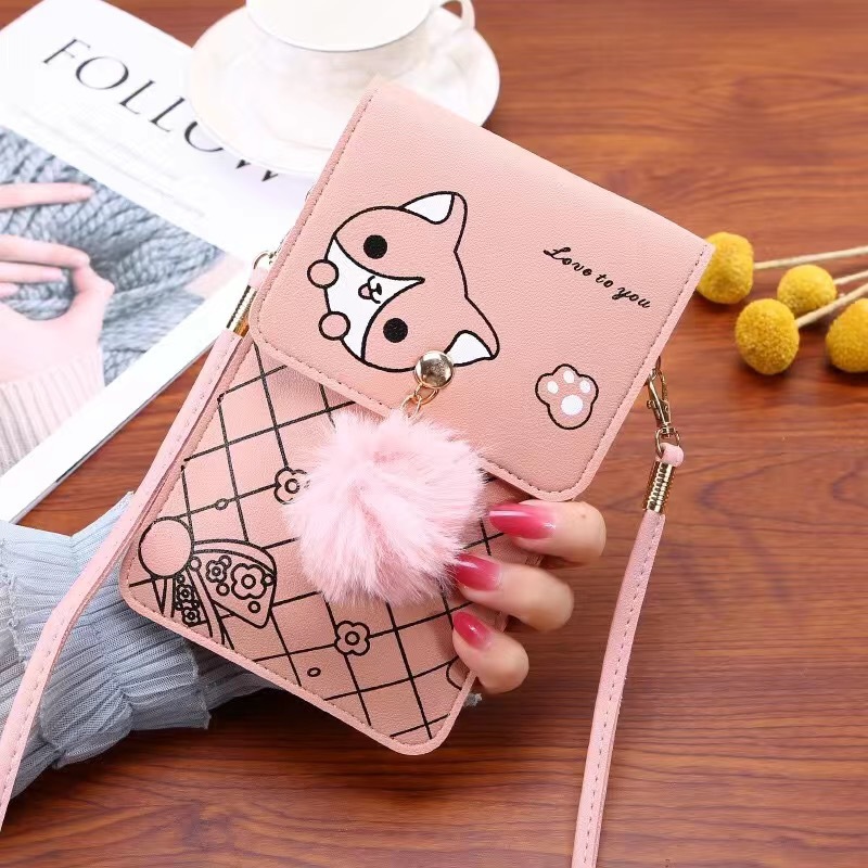 Women Bags In Amazon - Niedliche Handytasche mit Cartoon-Muster und Touchscreen