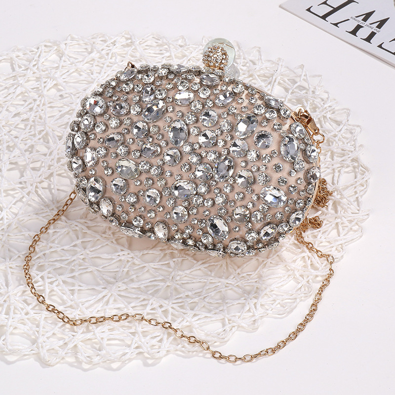 Women Bags Golden - Goldene Geburtstags feier Luxus Kristall Silber