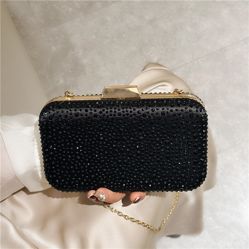 Schwarze, vollständig mit Stra – Women Bags Golden Bewertung und Preis