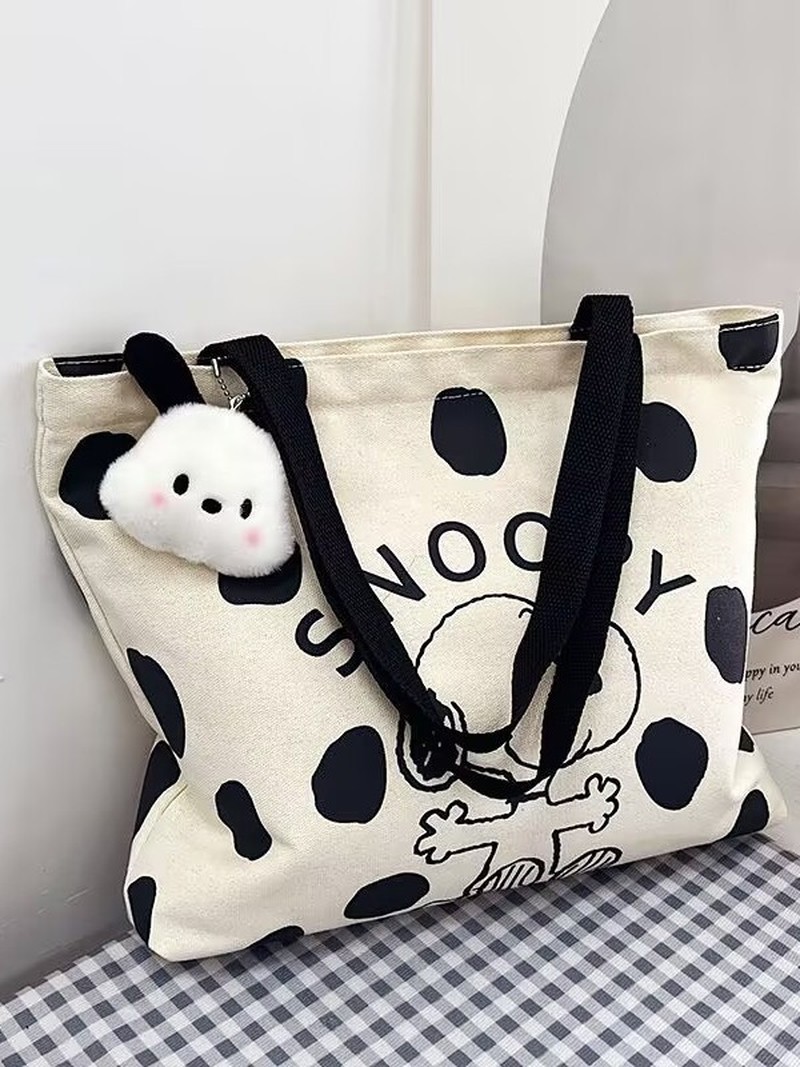 Cartoon Snoopy Canvas-Umhänget – Shopper Tote Canvas Bewertung und Preis