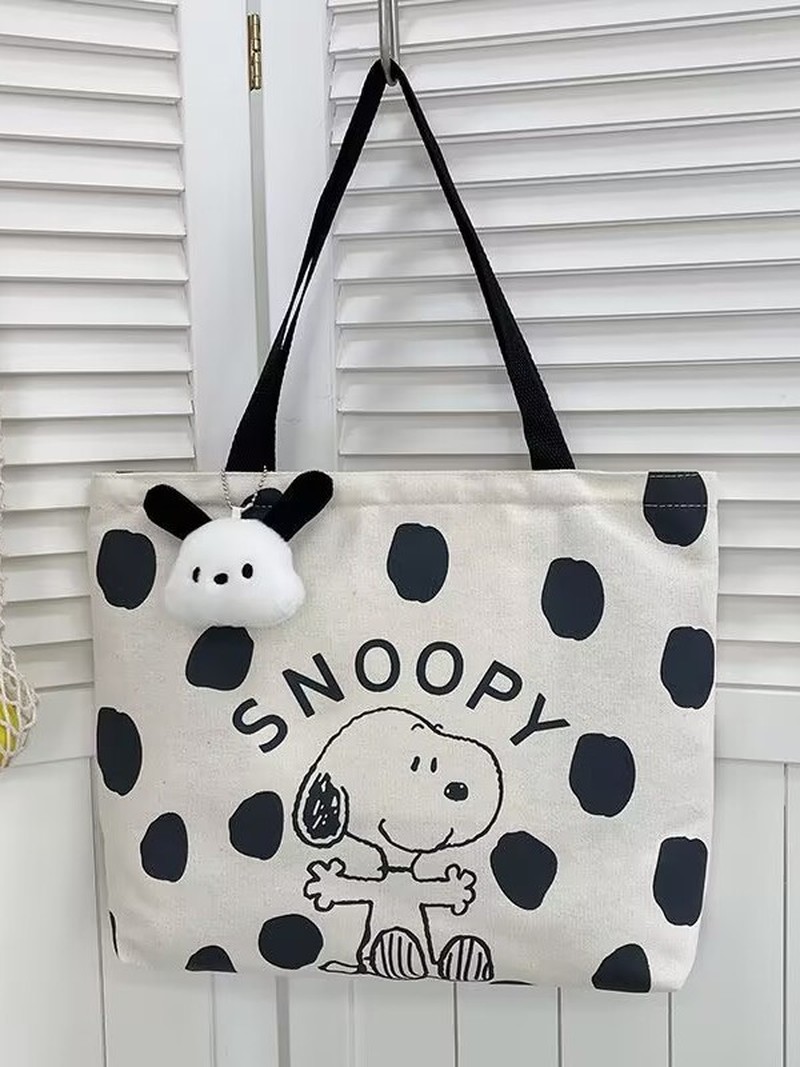 Cartoon Snoopy Canvas-Umhänget – Shopper Tote Canvas Bewertung und Preis