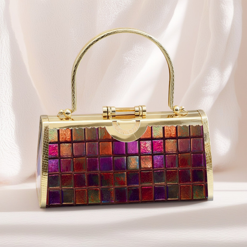 Goldene Diamant-Verzierte Cheo – Women Bags Golden Bewertung und Preis