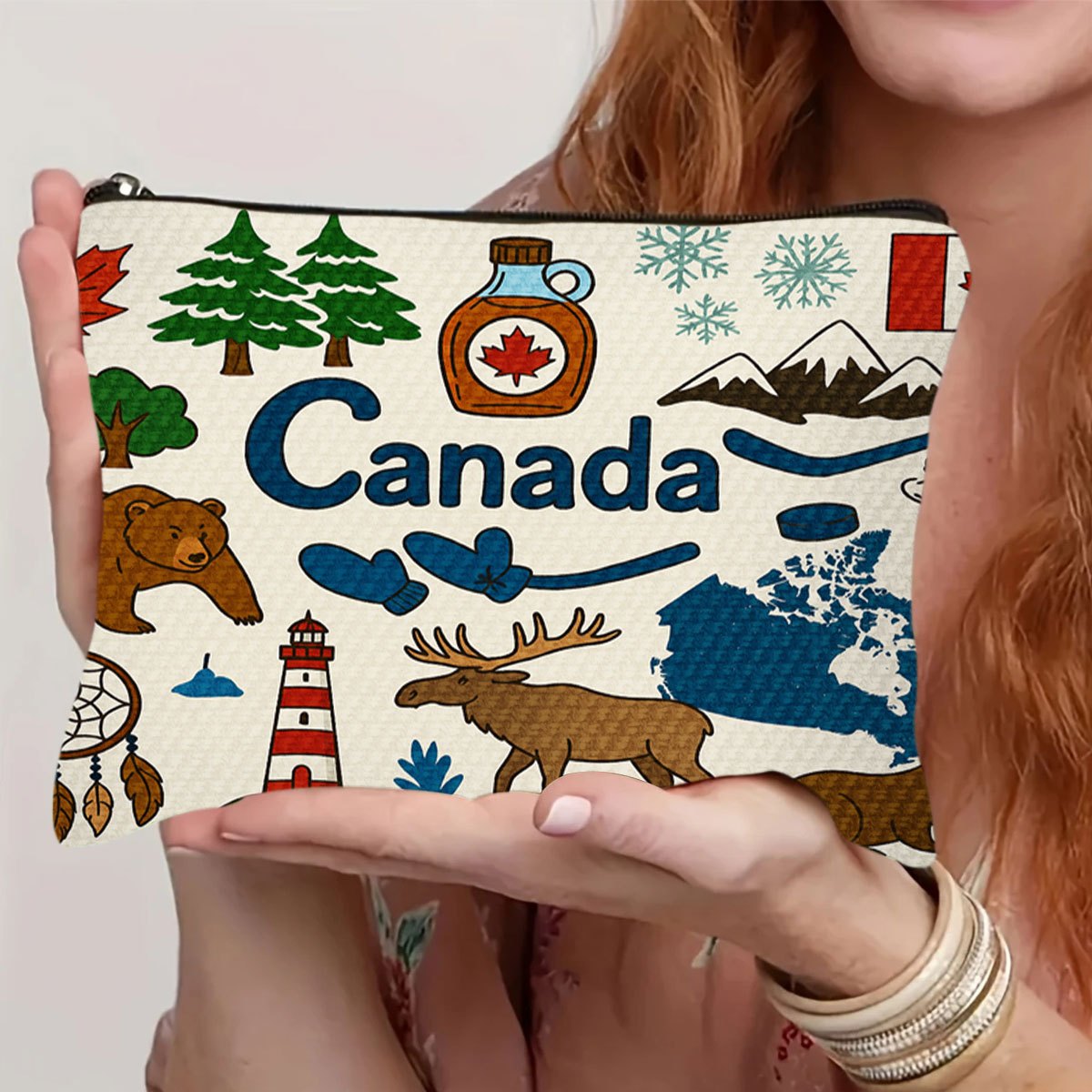 Eine Kosmetiktasche mit Kanada – Women Bags In Canada Bewertung und Preis