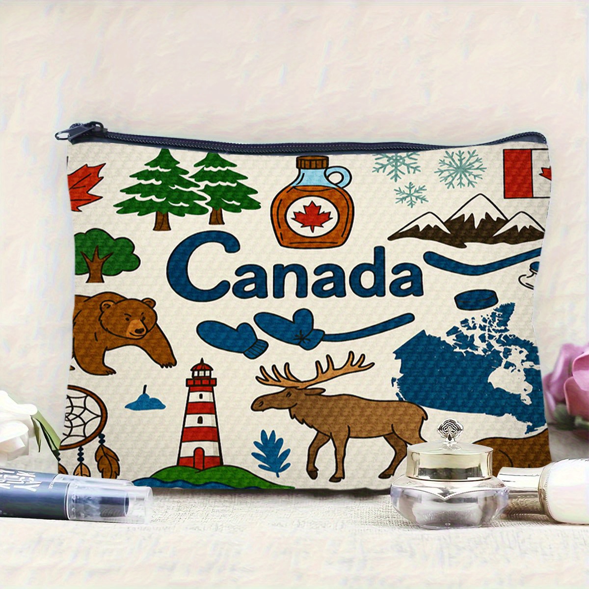 Eine Kosmetiktasche mit Kanada – Women Bags In Canada Bewertung und Preis