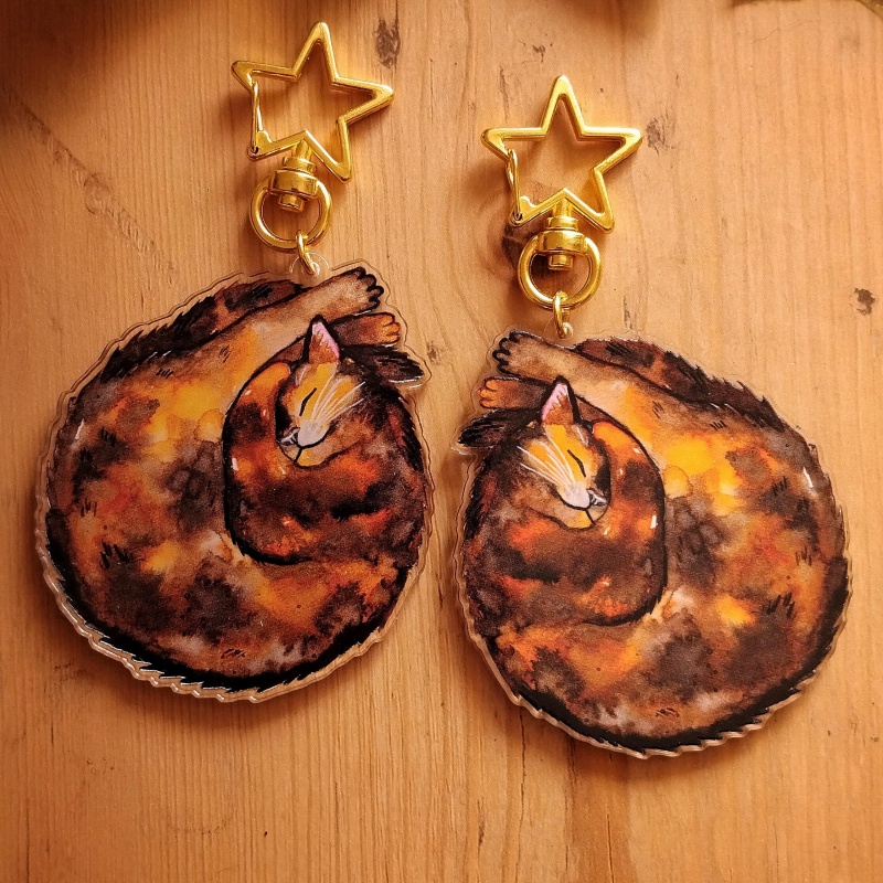 Katzen-Acryl-Schlüsselanhänger – Tortoiseshell Bag Acrylic Bewertung und Preis