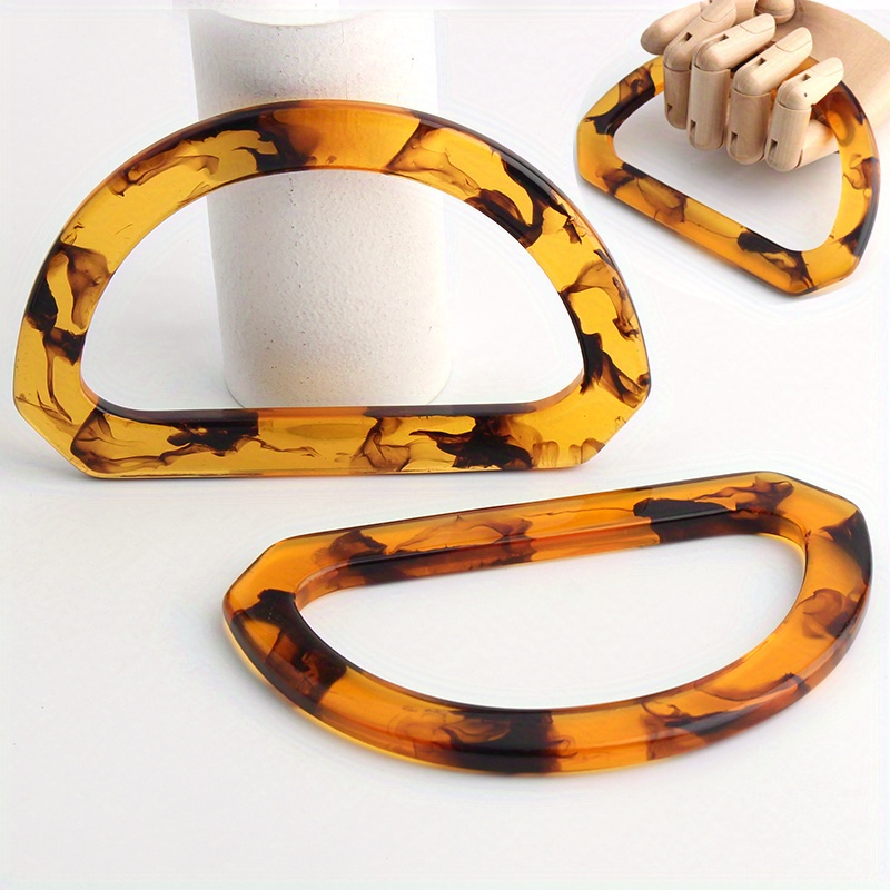 2PCS D-förmigen acryl schildpa – Tortoiseshell Bag Acrylic Bewertung und Preis