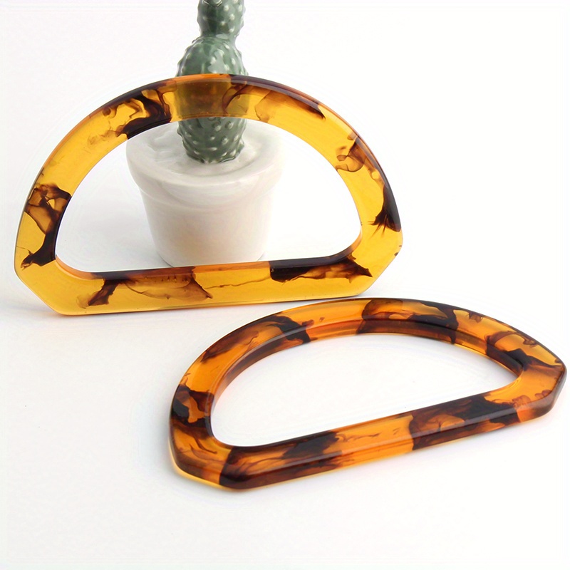 2PCS D-förmigen acryl schildpa – Tortoiseshell Bag Acrylic Bewertung und Preis